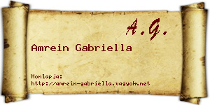 Amrein Gabriella névjegykártya